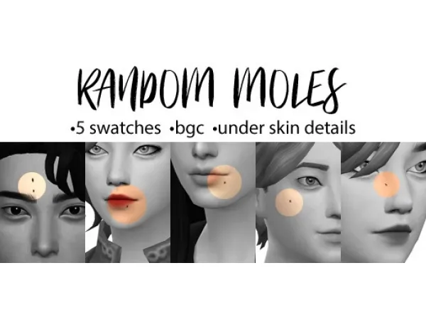 Maxis Match Random face moles by meghewlett - The Sims 4 Custom Content