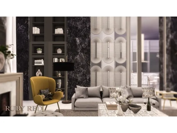 Alpha Sims 4 Neoclassical Apartment sims3 by rubyred - The Sims 4 Custom Content