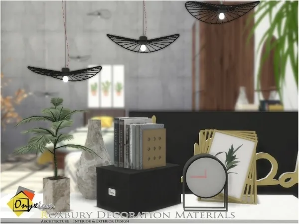 Alpha Onyxium's Roxbury Decoration Materials - The Sims 4 Custom Content
