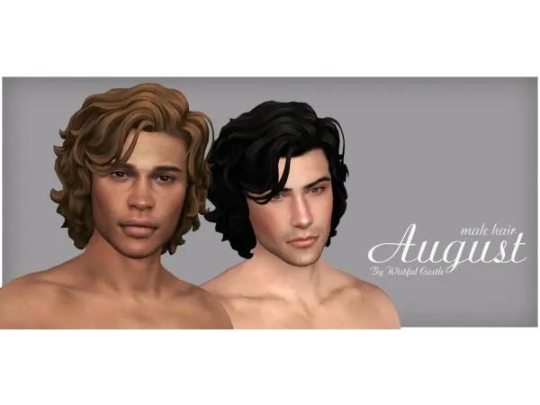 Maxis Match August (male hair) by wistfulpoltergeist - The Sims 4 Custom Content
