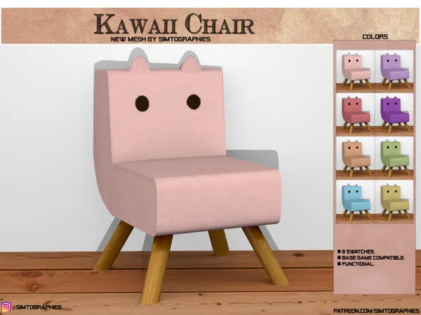 Maxis Match Kawaii Chair - The Sims 4 Custom Content