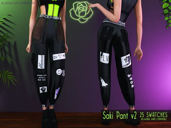Alpha Saki pants v2 BRsims by bluerose-sims - The Sims 4 Custom Content
