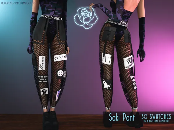 Alpha Saki pants BR sims by bluerose-sims - The Sims 4 Custom Content