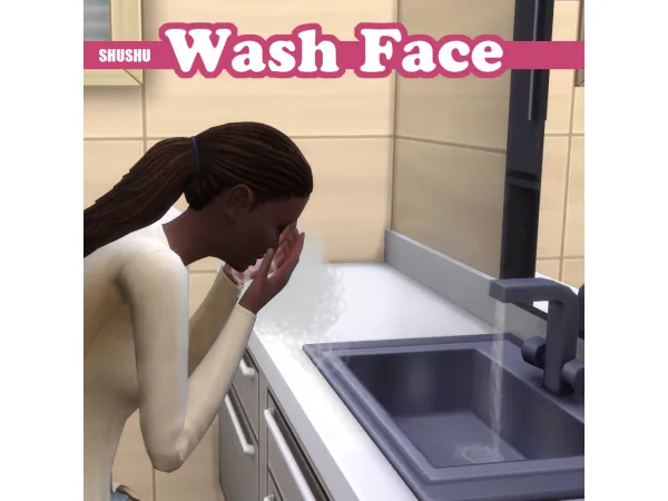 Maxis Match Wash Face at Sinks by simsfinds - The Sims 4 Custom Content
