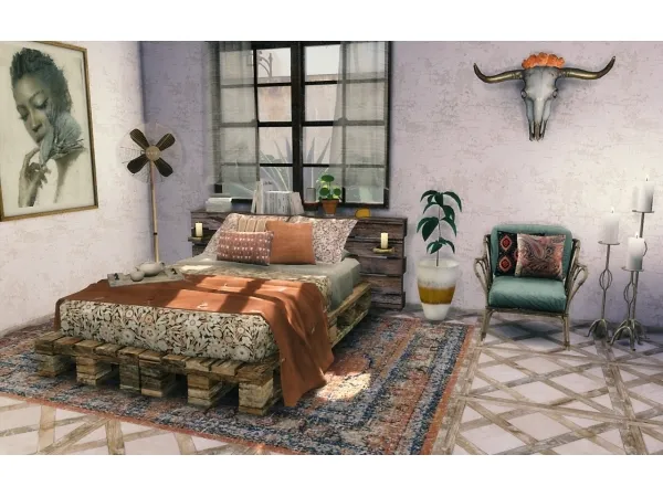 Alpha ORIA BEDROOM recolor set - The Sims 4 Custom Content