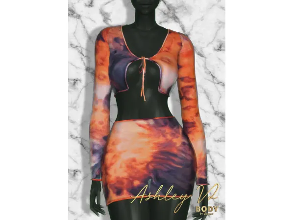 Alpha Body by Vasquez Tie Dye Collection by pvradisesims - The Sims 4 Custom Content