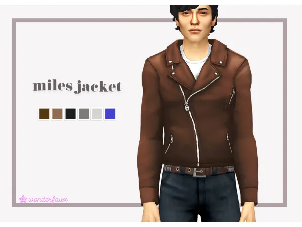 Maxis Match MILES JACKET by wonderfaux - The Sims 4 Custom Content