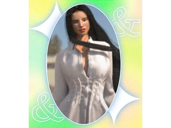 Alpha Cuture Dress (SS21) by volatile-sims - The Sims 4 Custom Content