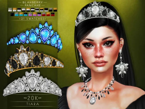 Alpha Blahberry Pancake 20K Tiara - The Sims 4 Custom Content