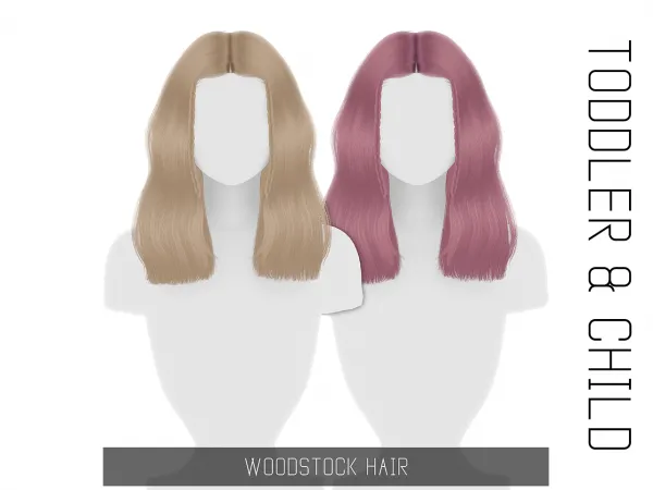 Alpha WOODSTOCK HAIR TODDLER CHILD - The Sims 4 Custom Content