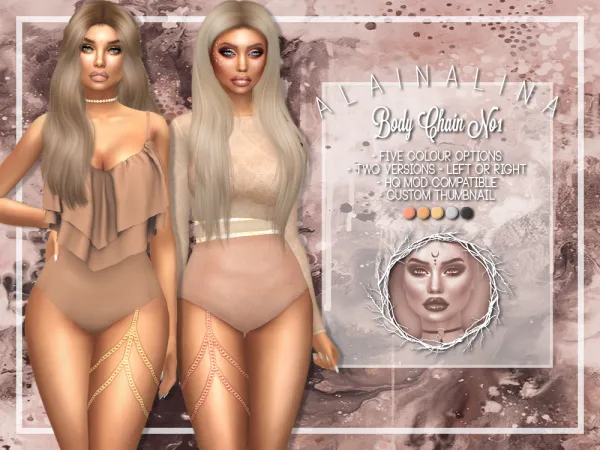 Mix Body Chain No1 - The Sims 4 Custom Content