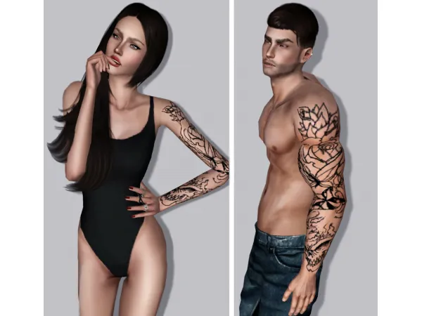 Half Sleeve Tattoo - The Sims 3 Custom Content