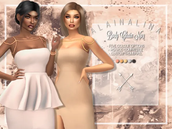 Maxis Match Body Chain No3 - The Sims 4 Custom Content