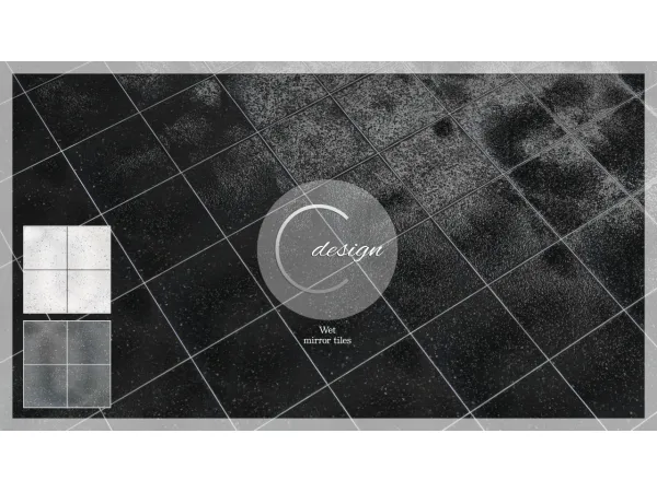 Alpha Wet Mirror Tiles by simsfinds - The Sims 4 Custom Content