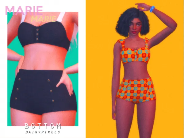 Mix Marie Bottom ( ) - The Sims 4 Custom Content