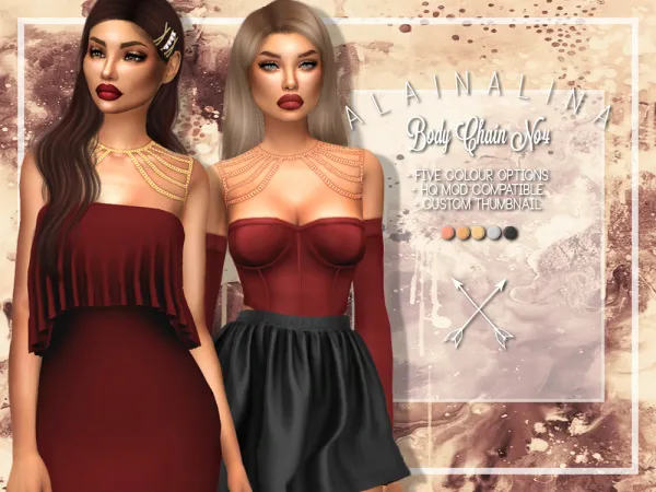 Mix Body Chain No4 - The Sims 4 Custom Content