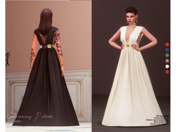 Maxis Match CP Collection Dress01 by serenity-cc - The Sims 4 Custom Content
