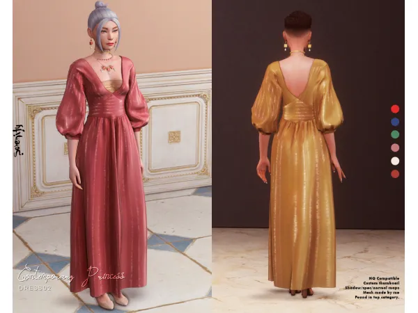 Alpha CP Collection Dress02 by serenity-cc - The Sims 4 custom content