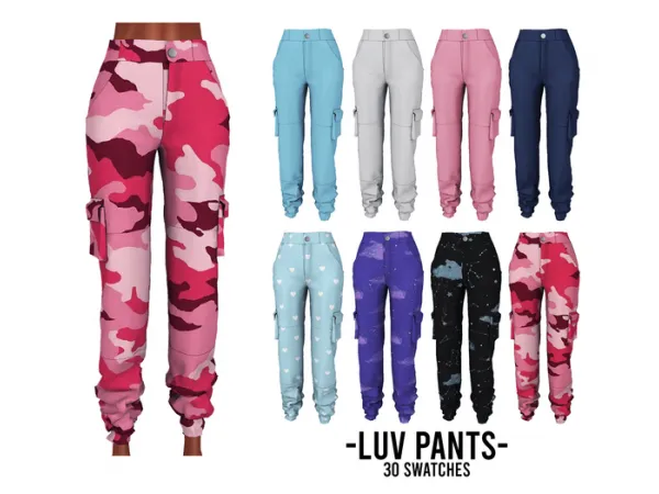 Alpha LUV PANTS - The Sims 4 Custom Content