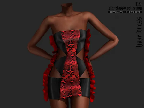 Alpha SC119 Haze dress - The Sims 4 Custom Content