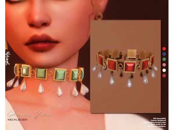 Alpha CP Collection Necklace01 by serenity-cc - The Sims 4 custom content