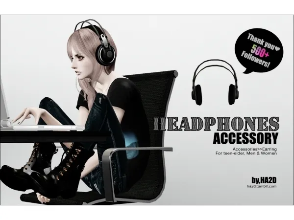 HEADPHONES Accessory] - The Sims 3 Custom Content