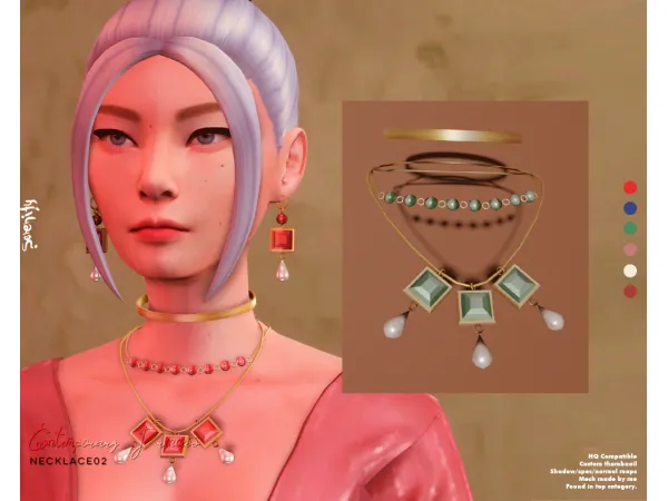 Alpha CP Collection Necklace02 by serenity-cc - The Sims 4 custom content