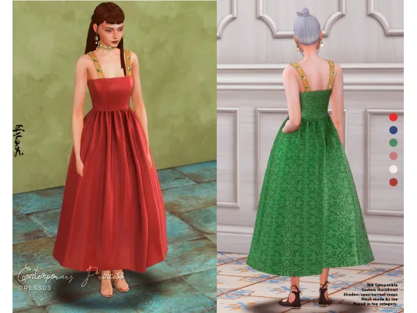 Alpha CP Collection Dress03 by serenity-cc - The Sims 4 Custom Content