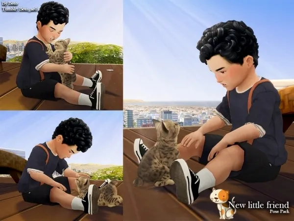 Alpha Beto_ae0's New little friend Pose Pack - The Sims 4 Custom Content