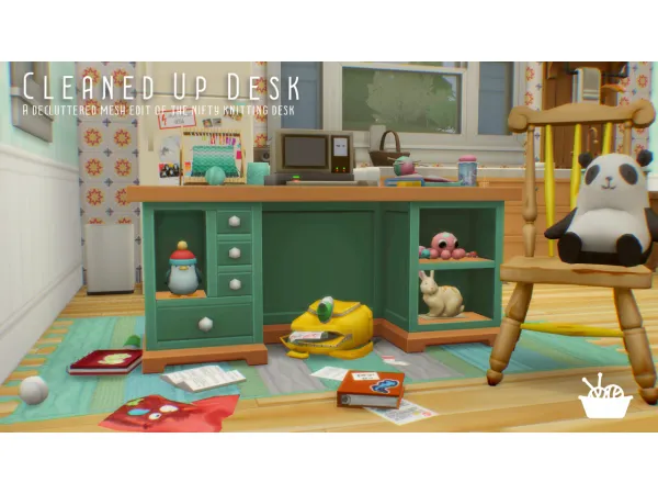 Maxis Match Cleaned Up Desk - The Sims 4 Custom Content