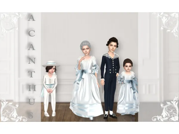 Alpha XVIII Century Children and Toddler Set by Acanthus Sims - The Sims 4 Custom Content