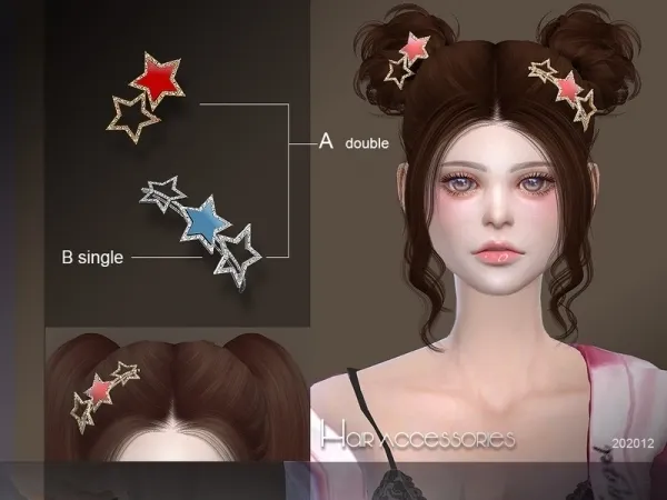 Alpha S Club LL Hair Accessories 202012 by thesimsresource - The Sims 4 Custom Content