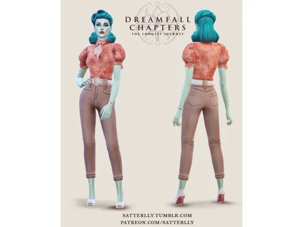 Maxis Match Dreamfall Chapters Etta outfit by satterlly - The Sims 4 Custom Content