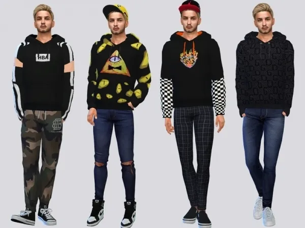 Maxis Match McLayneSims' Black Hoodies Co - The Sims 4 Custom Content