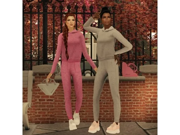 Knit sweat trendy set by aklira - The Sims 2 Custom Content