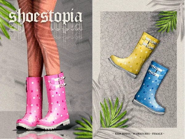Alpha shoestopia rain boots - The Sims 4 Custom Content