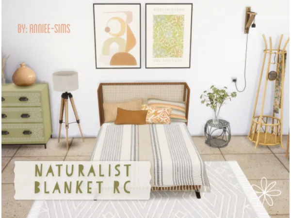 Alpha Naturalist Bed Blanket RC - The Sims 4 Custom Content