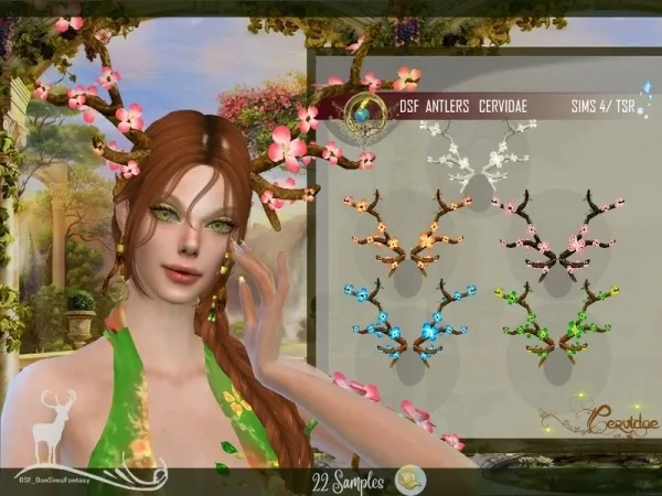 Alpha DanSimsFantasy's DSF ANTLERS CERVIDAE by thesimsresource - The Sims 4 Custom Content