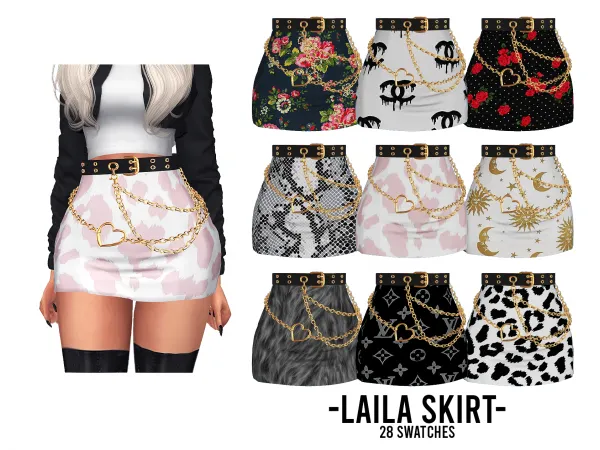 Alpha LAILA SKIRT - The Sims 4 Custom Content