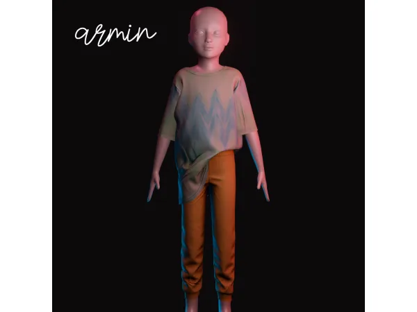 Alpha Armin outfit by amelylina - The Sims 4 Custom Content