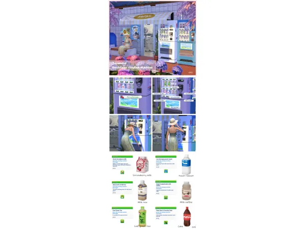 Alpha Japanese beverage vending machine by ONI - The Sims 4 Custom Content