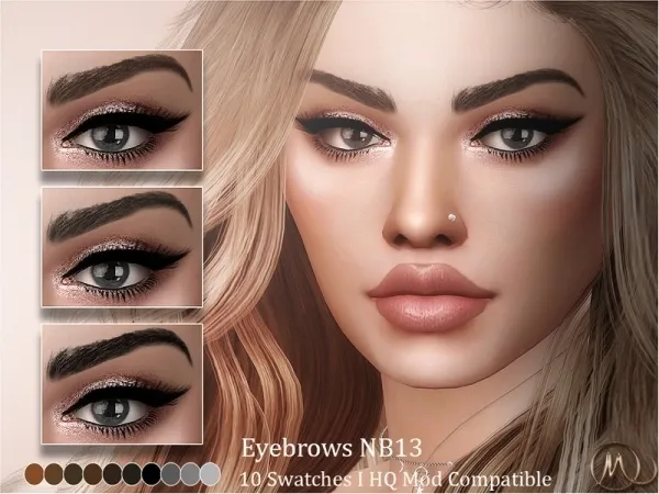 Alpha MSQSIMS' Eyebrows NB13 - The Sims 4 Custom Content