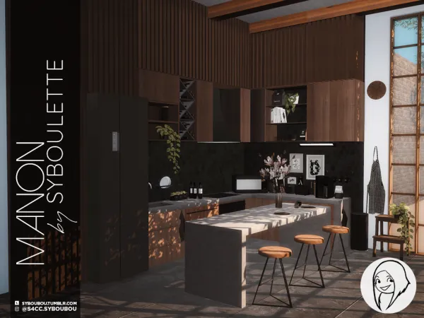 Alpha Manon Kitchen Set by syboubou - The Sims 4 Custom Content
