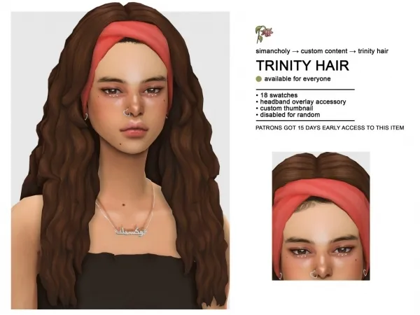 Maxis Match TRINITY HAIR by simancholy - The Sims 4 Custom Content