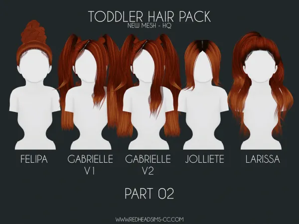Alpha KIDS TODDLER HAIR PACK PART 2 - The Sims 4 Custom Content