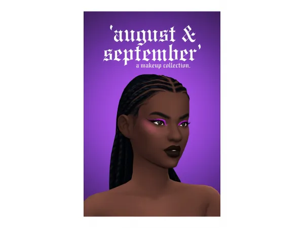 Maxis Match AUGUST SEPTEMBER a collection of makeup by grimcookies - The Sims 4 Custom Content