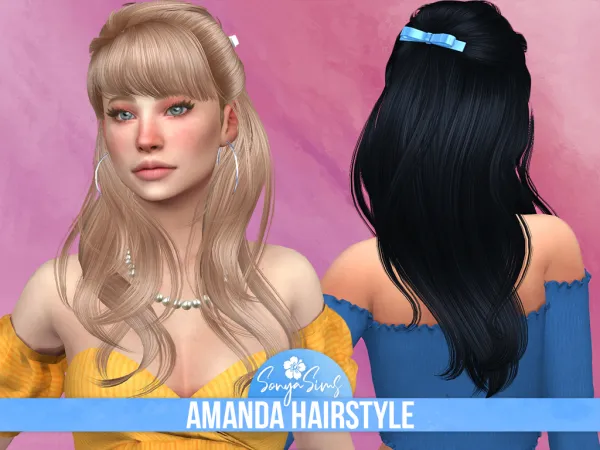 Alpha Amanda Hair - The Sims 4 Custom Content
