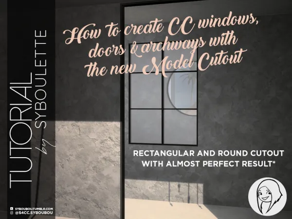 Alpha Aurore windows doors set by syboubou - The Sims 4 Custom Content