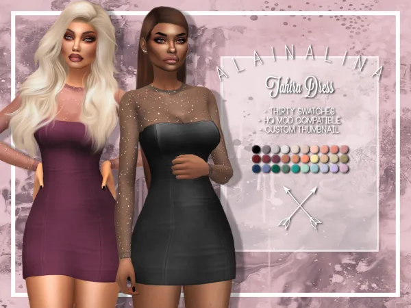 Alpha Tahira Dress - The Sims 4 Custom Content