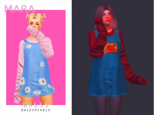 Mix Mara Dress ( ) - The Sims 4 Custom Content